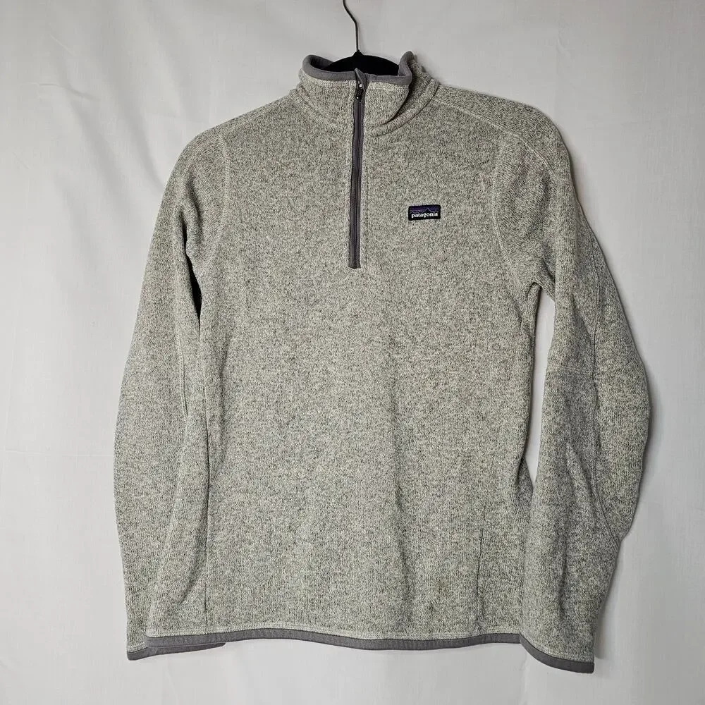 Patagonia Women's Better sweater 1/4 Zip fleece Sweater Heathered gray size S